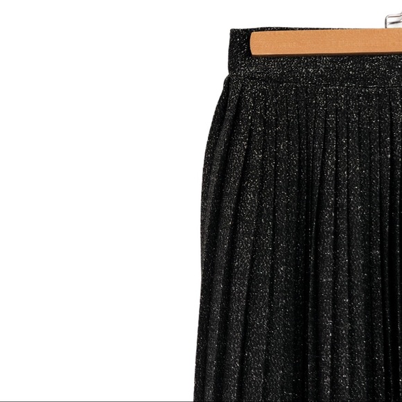 A New Day - Black Silver Long Skirt Pleated - Picture 3 of 5